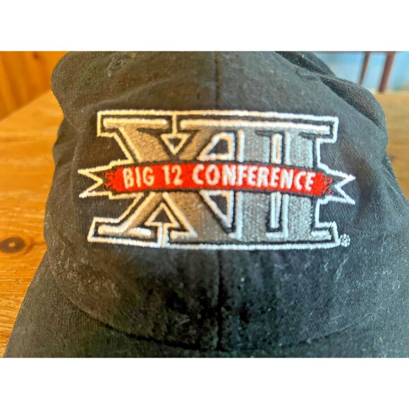 Big 12 Conference Baseball Hat Black Big XII Football Basketball Cap NCAA - Picture 2 of 8